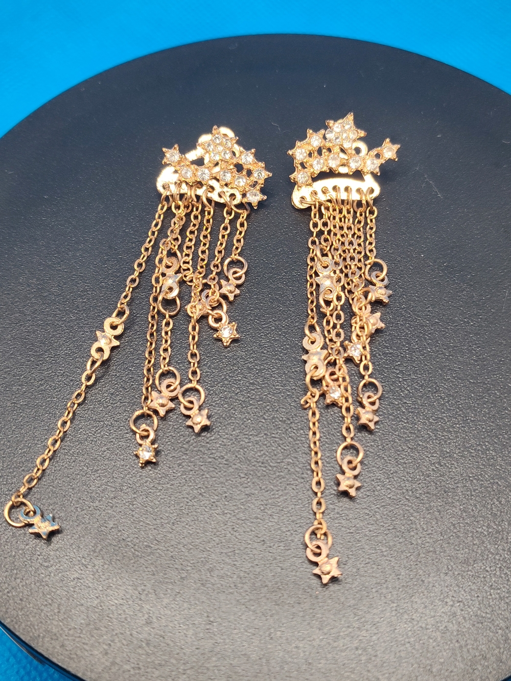 Gold Star Cascade Drop Earrings - Brand